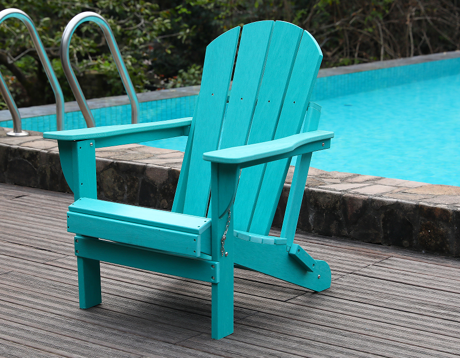 Яркий бирюзовый стул Adirondack Frog из полиэтилена высокой плотности