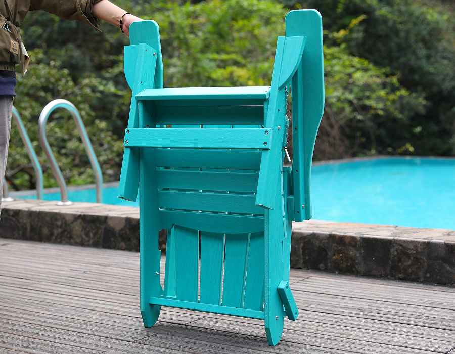 Яркий бирюзовый стул Adirondack Frog из полиэтилена высокой плотности