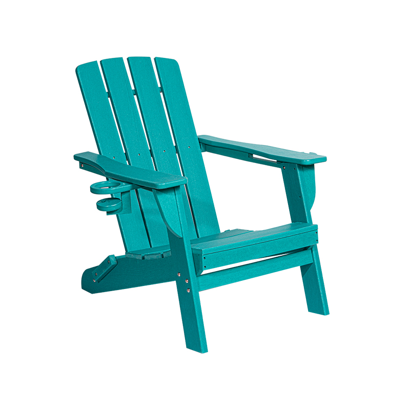 Небольшой стул Adirondack из HDPE Lake Blue с фурнитурой из нержавеющей стали