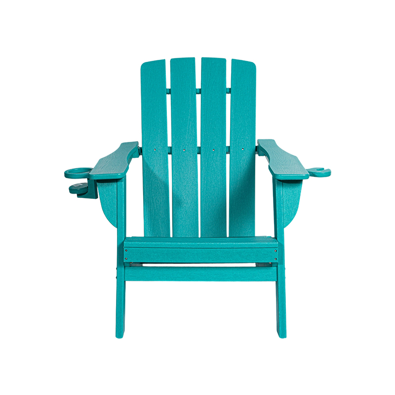 Небольшой стул Adirondack из HDPE Lake Blue с фурнитурой из нержавеющей стали